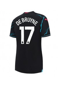 Manchester City Kevin De Bruyne #17 Jalkapallovaatteet Naisten Kolmaspaita 2023-24 Lyhythihainen